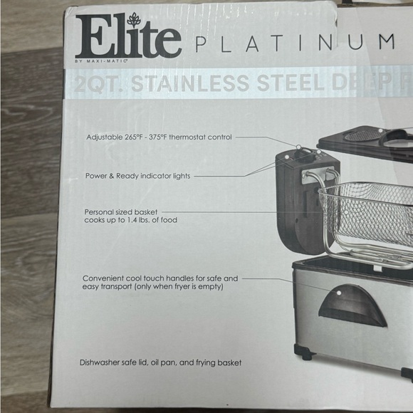 2QT. Stainless steel deep fryer with lid - Picture 12 of 16